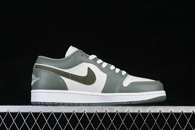 All categories Air Jordan Jordan series basketball shoes Air Jordan 1 Low High-end customized low-top sneakers Air Jordan 1 Low AJ1 Joe 1 meter white and green low-level cultural casual sneakers 553558-300